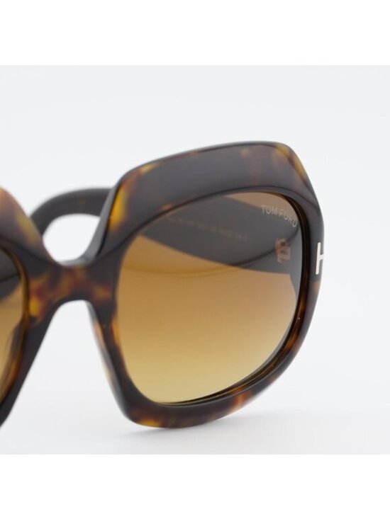 Tom Ford Ren FT1155 52F Sunglasses Havana Square Frame, Brown Lenses main image 6